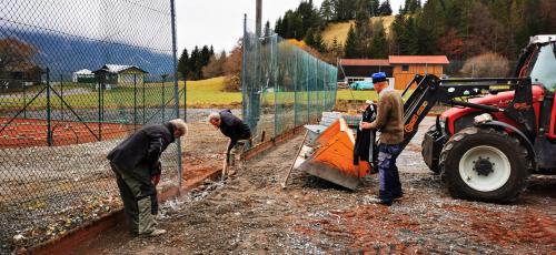 Neubau der unteren Tennisplätze